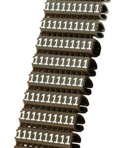 POWERTECH Clip αρίθμησης καλωδίου Νο 1, Brown, 10τεμ.