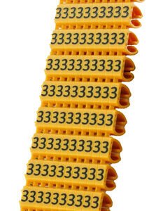 POWERTECH Clip αρίθμησης καλωδίου Νο 3, Orange, 10τεμ.