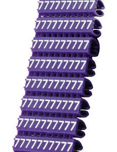 POWERTECH Clip αρίθμησης καλωδίου Νο 7, Purple, 10τεμ.