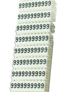 POWERTECH Clip αρίθμησης καλωδίου Νο 9, White, 10τεμ.