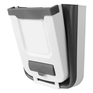 Πτυσσόμενος κάδος απορριμμάτων CLN-0054 με θήκη για σακούλες, 10L, γκρι