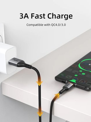 CABLETIME καλώδιο USB-C σε USB CT-AMCMG1, 3A, 5Gbps, 0.5m, μαύρο - Image 2