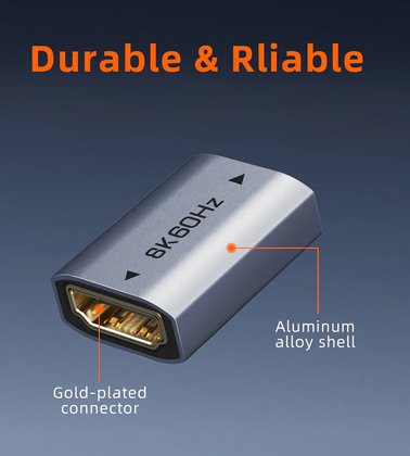 CABLETIME αντάπτορας HDMI CT-HEF8K-AG, 8K/60Hz, 4K/120Hz, 48 Gbps, γκρι - Image 4