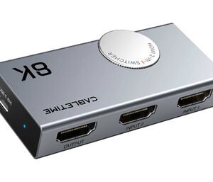 CABLETIME HDMI switch CT-HS8K2-AG, 2 σε 1, 8K/60Hz, 4K/120Hz, γκρι