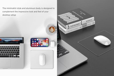 CABLETIME μεταλλικό mouse pad CT-MP24-AS, 246x202x2mm, ασημί & μαύρο - Image 3