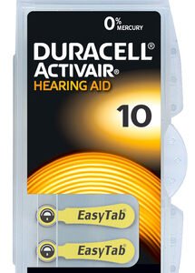 DURACELL μπαταρίες ακουστικών βαρηκοΐας Activair 10, 1.45V, 6τμχ