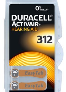 DURACELL μπαταρίες ακουστικών βαρηκοΐας Activair 312, 1.45V, 6τμχ