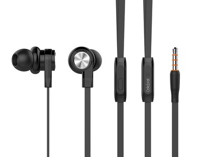 CELEBRAT earphones με μικρόφωνο D9, 3.5mm σύνδεση, Φ10mm, 1.2m, μαύρα - Image 2