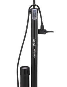 DELI τρόμπα χειρός DL-QT002 με μανόμετρο, 120PSI, μαύρη