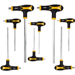 DELI σετ κλειδιά Allen DL233108, τύπου Ταφ, 2-10mm, Cr-V, 8τμχ