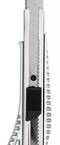 DELI μεταλλικό κοπίδι με ασφάλεια DL4255, 18mm, ασημί
