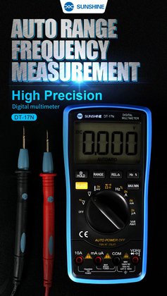 SUNSHINE ψηφιακό πολύμετρο DT-17N, AC 700V/DC 1000V, AC/DC 10A - Image 2