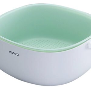 ECOCO σουρωτήρι τροφίμων E2025, 21x21x10.5cm, λευκό-πράσινο