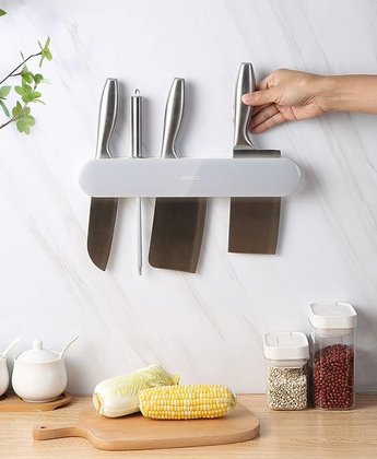 ECOCO κρεμάστρα κουζίνας E2027 με 7 γάντζους, 3.8x6x30cm, γκρι - Image 3