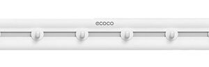 ECOCO κρεμάστρα μπάνιου/κουζίνας E23154 με 6 γάντζους, 3.8x5x40cm, λευκή