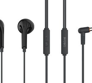 CELEBRAT earphones με μικρόφωνο G20, 3.5mm σύνδεση, Φ14mm, 1.2m, μαύρα