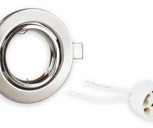 POWERTECH μεταλλικό πλαίσιο spot & ντουί GU10-003, χωνευτό, 81x31.5mm