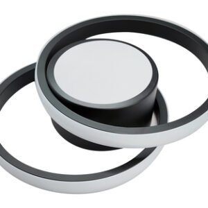 POWERTECH LED φωτιστικό οροφής HLL-0085, 32W, 4000K, 27x21cm, μαύρο