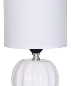 POWERTECH επιτραπέζιο φωτιστικό HLL-0139, E27, κεραμική βάση, λευκό