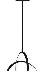 POWERTECH LED φωτιστικό οροφής HLL-0145, 25W, 4000K, Φ40cm, 1m, μαύρο