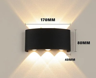 POWERTECH LED φωτιστικό τοίχου HLL-0161, 6W, 4000K, 480lm, IP65, μαύρο - Image 4