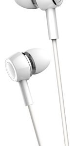 USAMS earphones με μικρόφωνο EP-12, 3.5mm σύνδεση, Φ10mm, 1.2m, λευκά