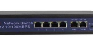 LONGSE PoE switch HT412, 4x LAN port & 2x WAN port, 10/100Mbps