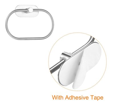 Κρεμάστρα τοίχου HUH-0114 για μπάνιο, μεταλλική, 20.5cm, ασημί - Image 6