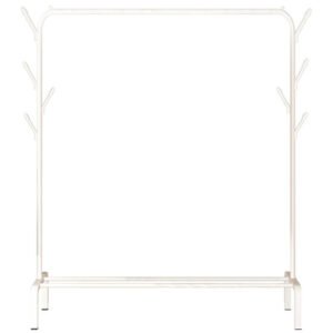 Κρεμάστρα δαπέδου HUH-0127, μεταλλική, 110x40x150cm, λευκή