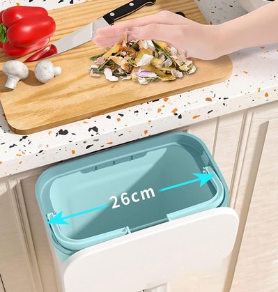 HOME USE κάδος απορριμμάτων HUH-0151, 9lt, 26x16x29cm, λευκός - Image 5