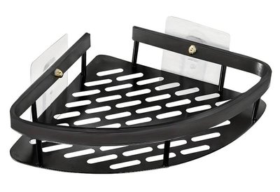 HOME USE γωνιακό ράφι τοίχου HUH-0159, αλουμινίου, 28x5.5x21cm, μαύρο