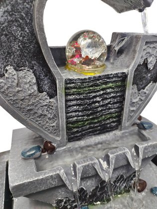 HOME USE διακοσμητικό συντριβάνι HUH-0174, φωτιζόμενο, 30x23x40cm - Image 2