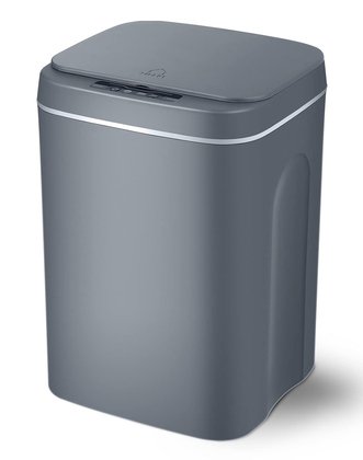 HOME USE κάδος απορριμμάτων HUH-0190, αυτόματο άνοιγμα, 14lt, γκρι