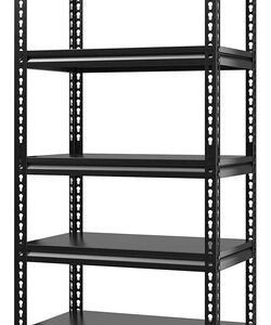 HOME USE μεταλλική ραφιέρα HUH-0198 με 5 ράφια, 90x40x183cm, μαύρη