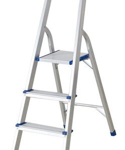 HOME USE σκάλα αλουμινίου HUH-0201 με 2+1 σκαλοπάτια, EN 131, 117.5cm