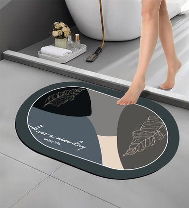 HOME USE πατάκι μπάνιου HUH-0213, αντιολισθητικό, 60x40cm, 3.5mm πάχος, πολύχρωμο - Image 2