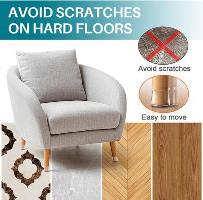 HOME USE προστατευτικές τάπες επίπλων HUH-0225, 32-37mm, διάφανες, 24τμχ - Image 3