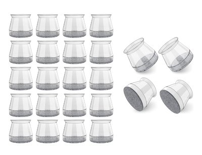 HOME USE προστατευτικές τάπες επίπλων HUH-0225, 32-37mm, διάφανες, 24τμχ