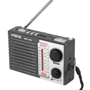 HMIK φορητό ραδιόφωνο & ηχείο MK-918 με φακό, USB/TF/AUX, γκρι