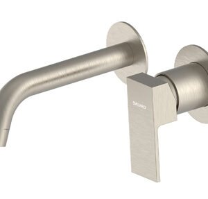 BRUNO μπαταρία νιπτήρα M61615-273, εντοιχισμού, αναμεικτική, ασημί