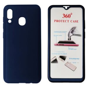 POWERTECH Θήκη Body 360° με Tempered Glass για Samsung A20, μπλε
