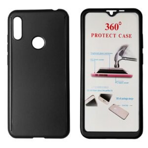 POWERTECH Θήκη Body 360° με Tempered Glass για Huawei Y6/Pro 2019, μαύρη