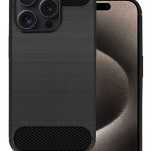 POWERTECH θήκη Carbon MOB-1929 για iPhone 15 Pro, μαύρη