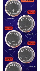 MURATA Μπαταρία λιθίου CR2430, 3V, 5τμχ