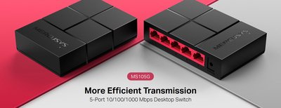MERCUSYS Desktop Switch MS105G, 5x 10/100/1000 Mbps, Ver. 1 - Image 5