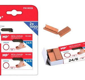 MP ανταλλακτικά συρραπτικού 24/6 PA140Q, copper plated, 2x 1000τμχ