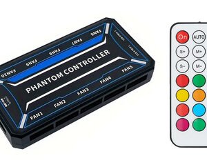POWERTECH RGB fan controller PCF01-5C με ασύρματο χειριστήριο, 10 connectors