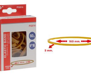MP λαστιχάκια συσκευασίας PG014 σε κουτί, No16, 5x160mm, 60g