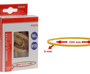 MP λαστιχάκια συσκευασίας PG015 σε κουτί, No20, 5x200mm, 60g