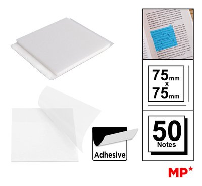MP αυτοκόλλητα χαρτάκια σημειώσεων PN346-05, 75x75mm, διάφανα, 50τμχ - Image 2